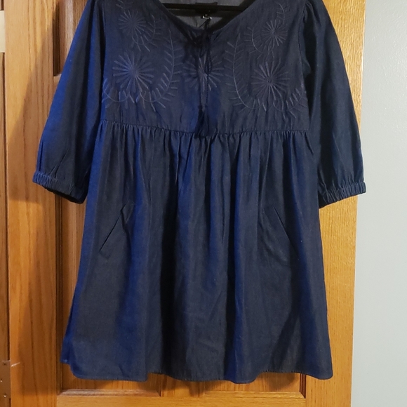 Jean baby doll tunic - Picture 1 of 4